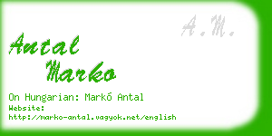 antal marko business card